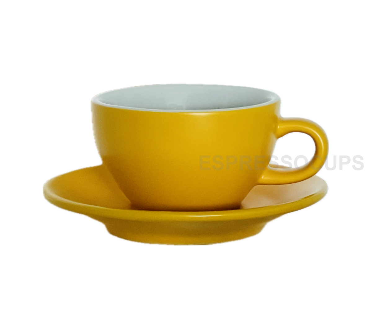 "TULIPANO" 210ml Cappuccino Cups - yellow matte